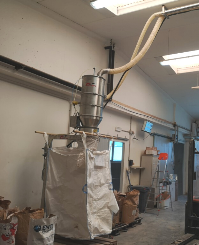 Carico su big bag Ginseng_soluzione Delfin Pneumatic Conveyors