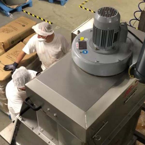 Svuota sacchi ventilata per industria alimentare